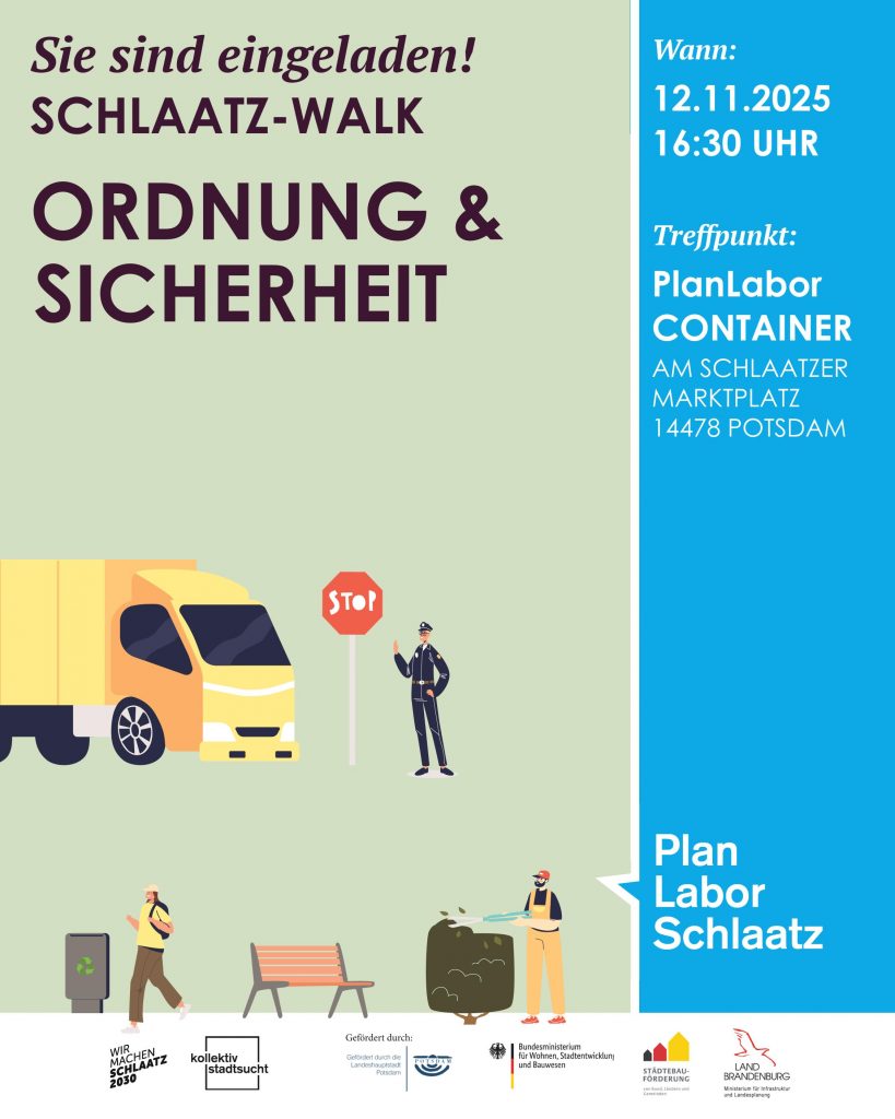 Einladung zum Schlaatz Walk Thema Ordnung und Sicherheit